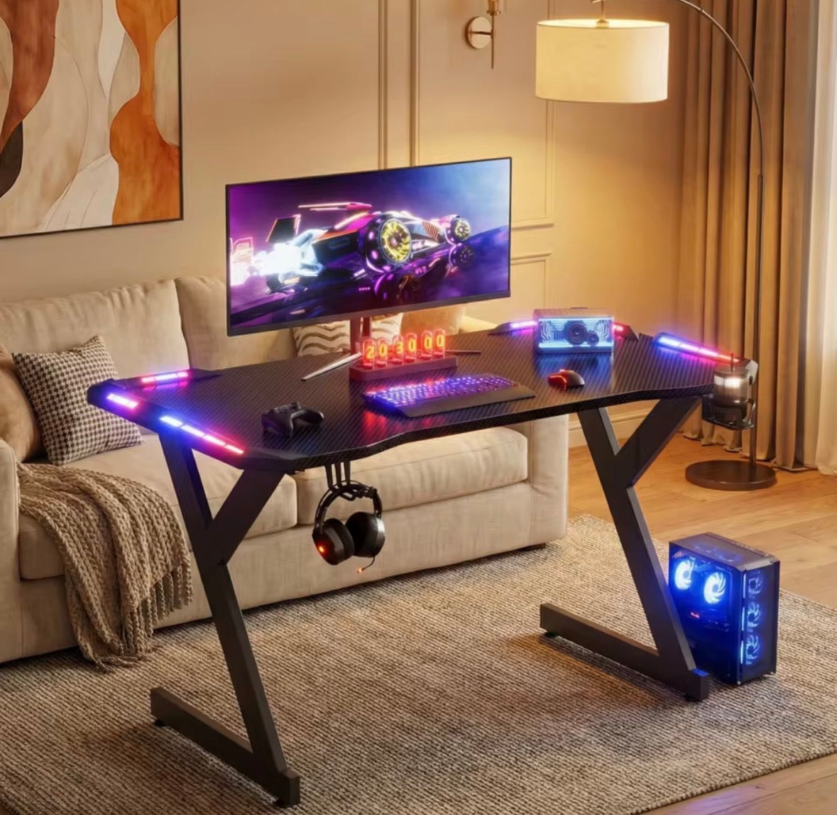 CarbonFrame RGB Gaming Desk